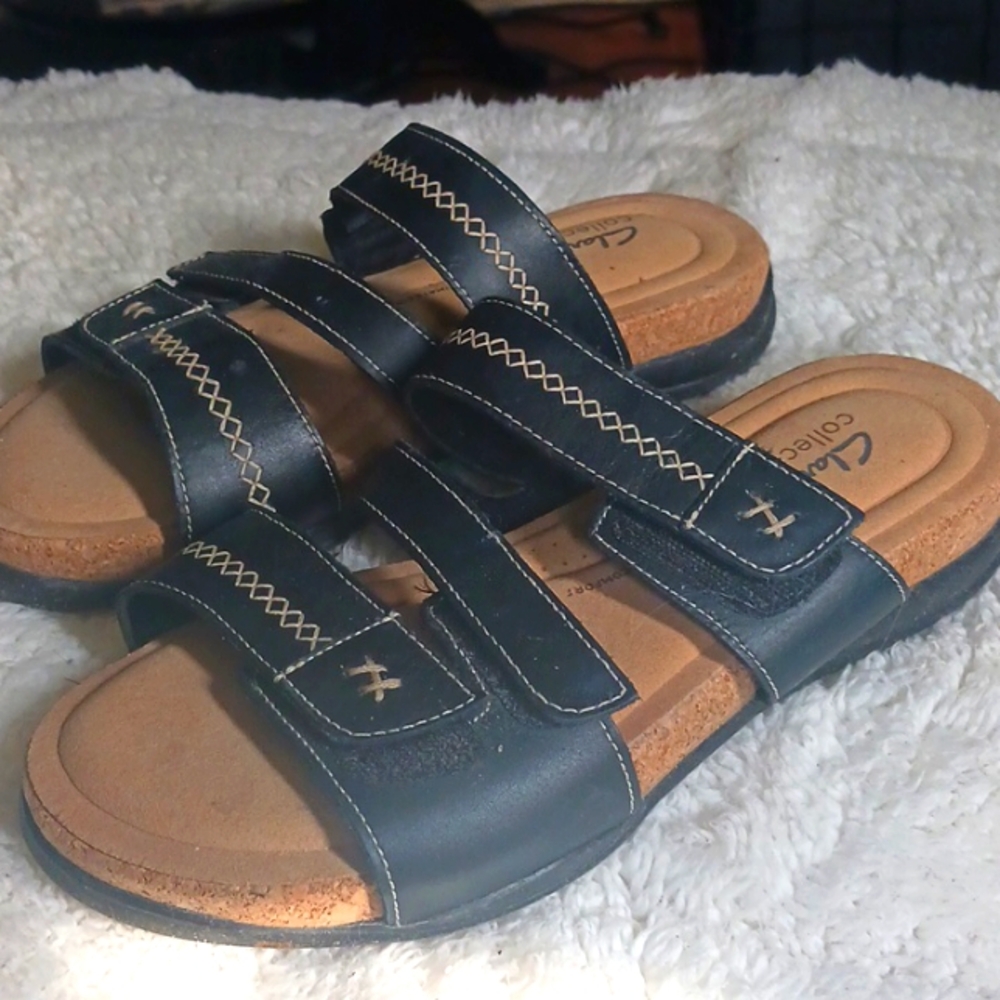 Clarks Roseville Bay Embroidered Strappy Comfort Sandals